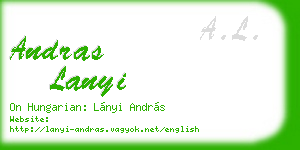 andras lanyi business card